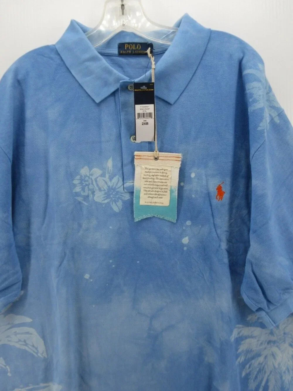 Polo Ralph Lauren Shirt 2XB Big Pullover Palm Tree Washed Beach AOP